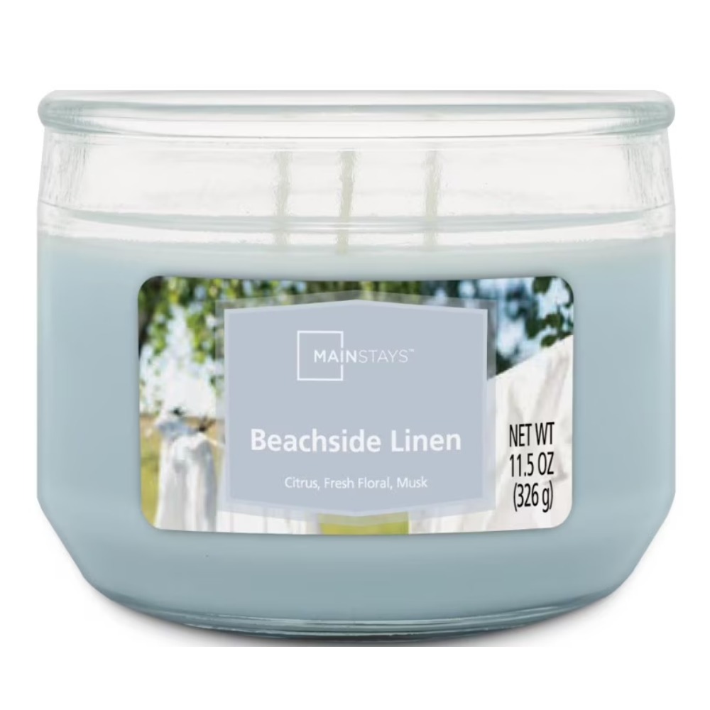 Blue Glass Jar Candle with 3 W - Home Fragrance Linen のレビューと価格