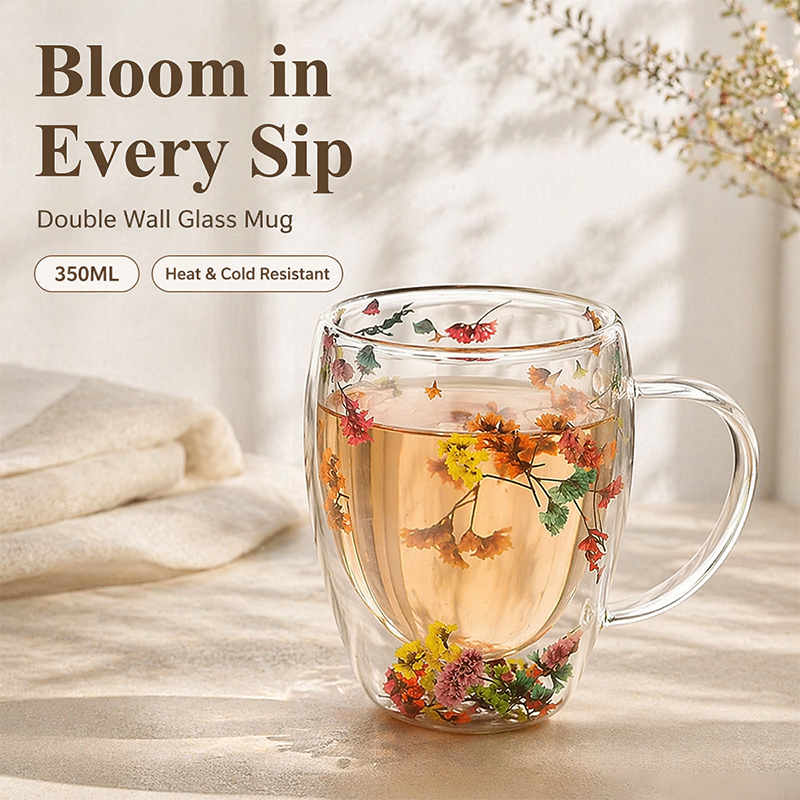 Double Wall High Borosilicate  - Potpourri Dried Flower のレビューと価格