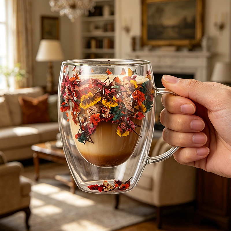 Double Wall High Borosilicate  - Potpourri Dried Flower のレビューと価格