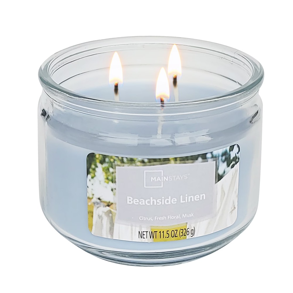Blue Glass Jar Candle 3 Wick B - Home Fragrance Linen のレビューと価格