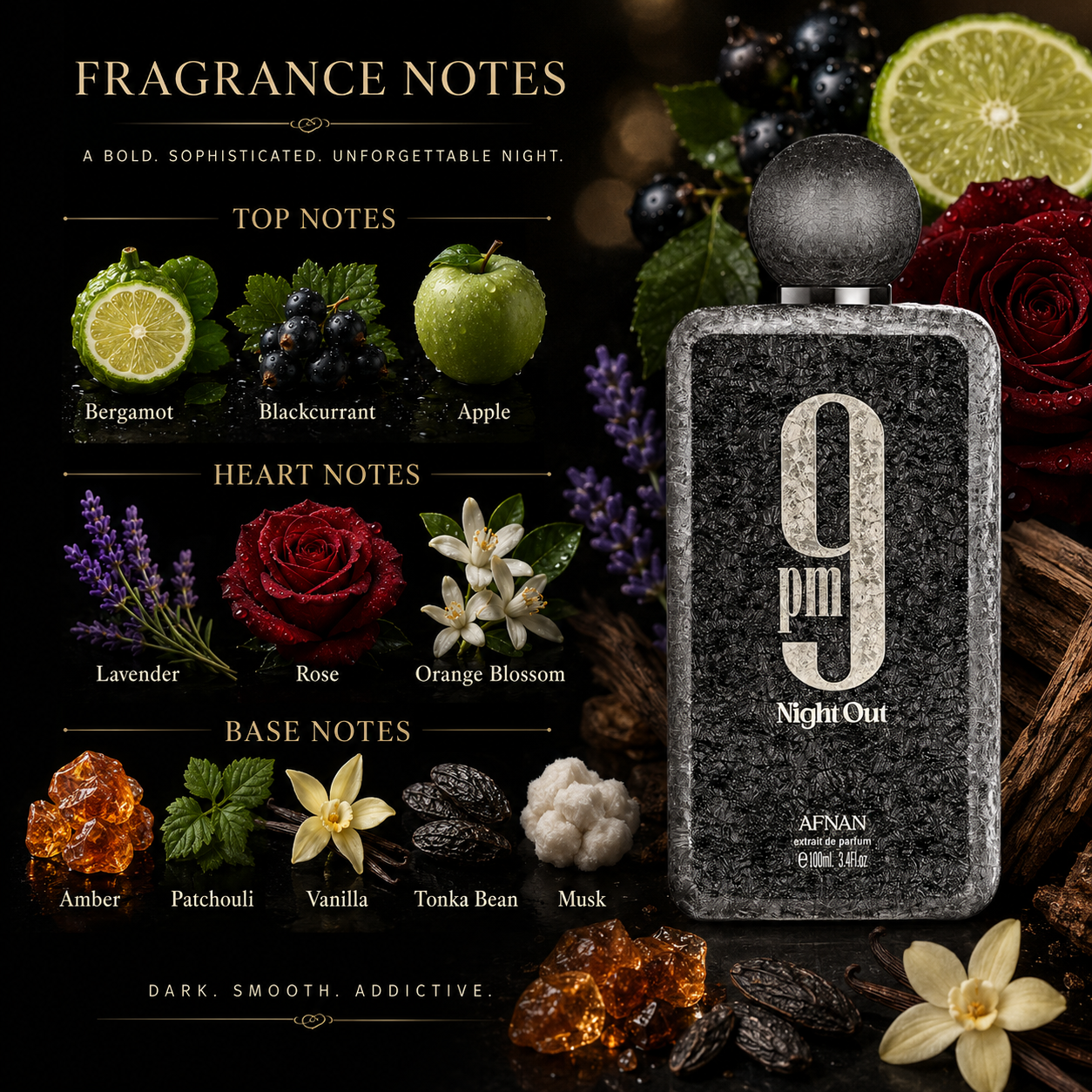AFNAN 9PM Night Out Extrait De - Home Fragrance Vanilla Musk のレビューと価格