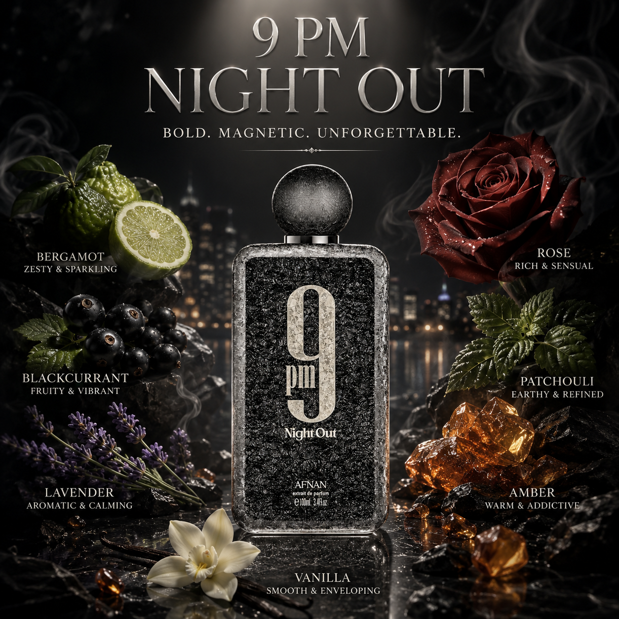 AFNAN 9PM Night Out Extrait De - Home Fragrance Vanilla Musk のレビューと価格